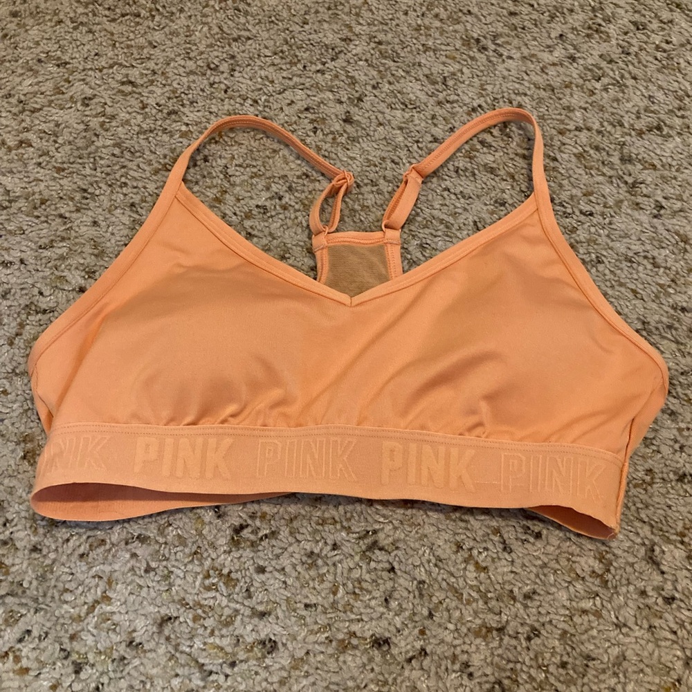 PINK Victoria's Secret Peach Sports Bra